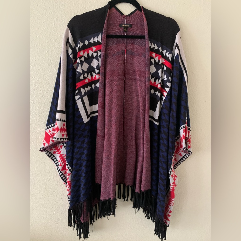 Ella Moss Fringe Ponch